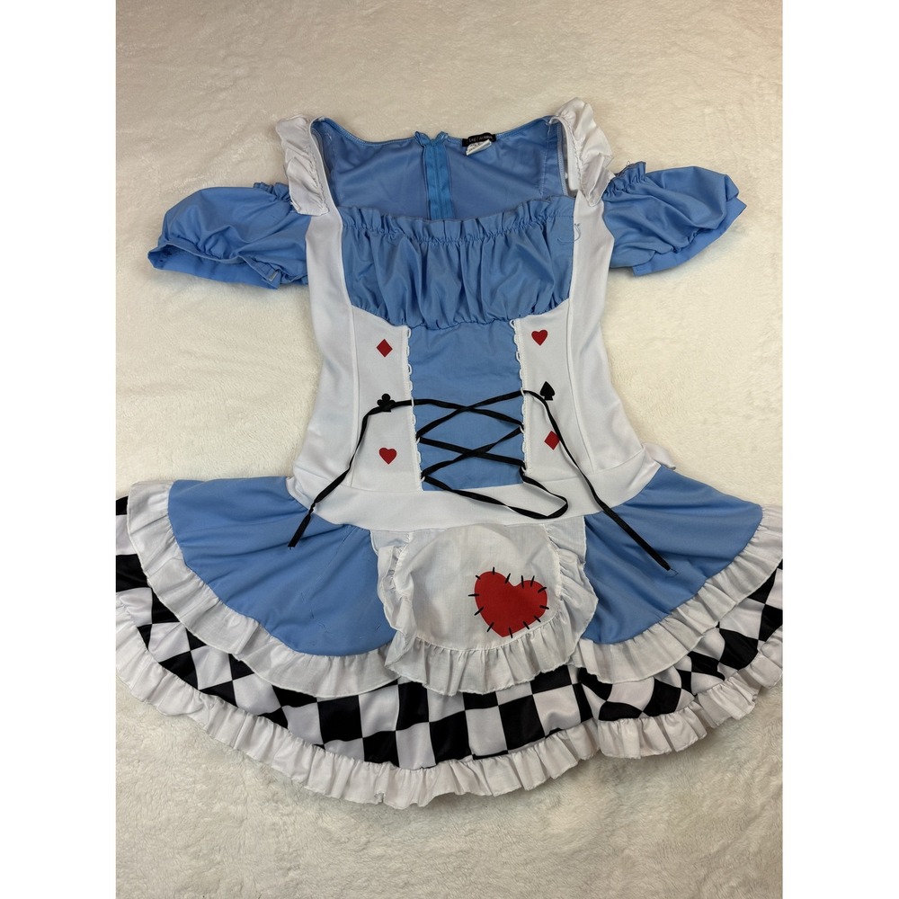 Leg Avenue Alice in Wonderland Costume Dress Blue White Small